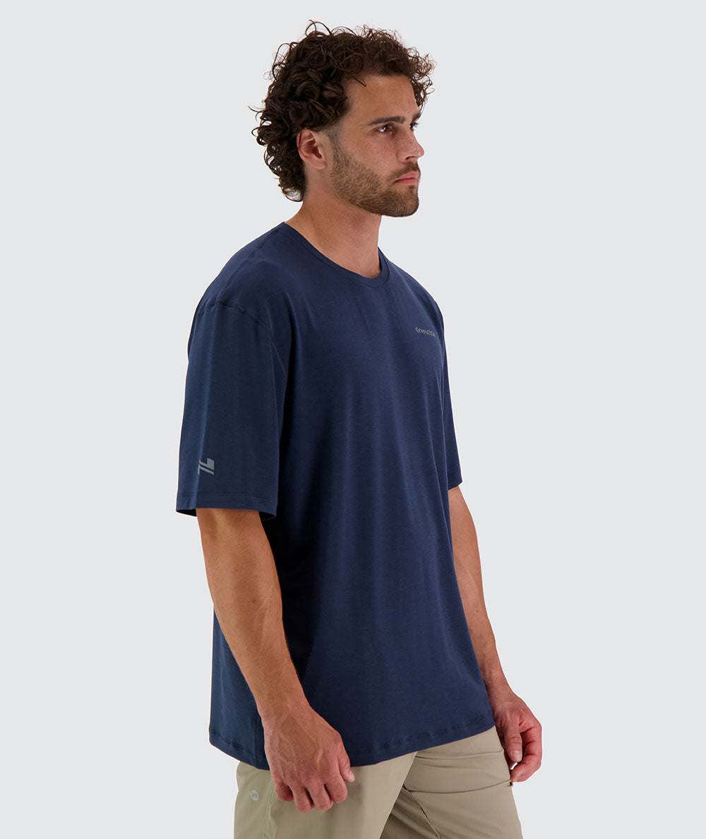 Best men's oversize t-shirt for training#color_navy