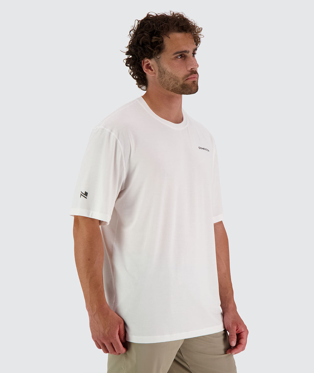 Best men's oversize t-shirt for training#color_white