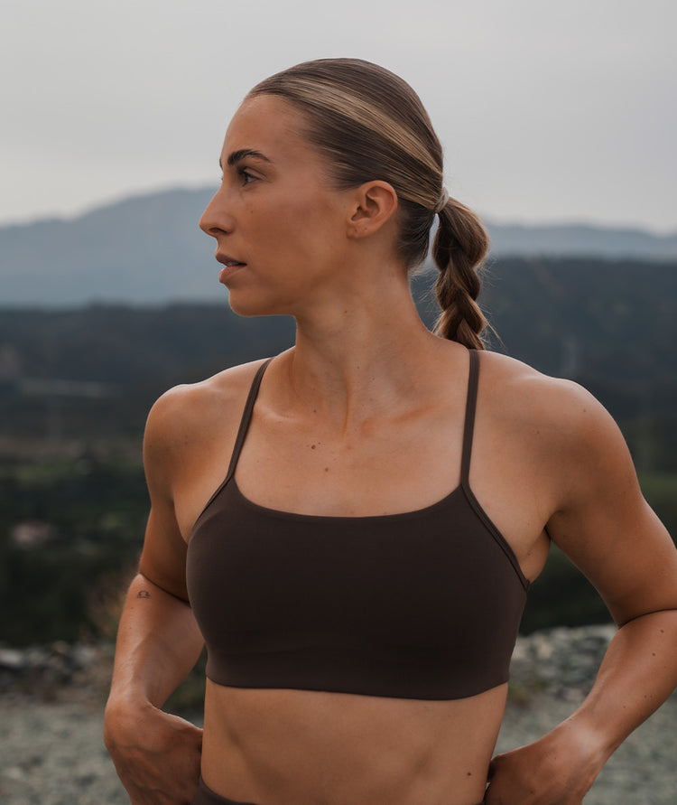 SuperSoft Sports Bra, size S#color_coffee-bean