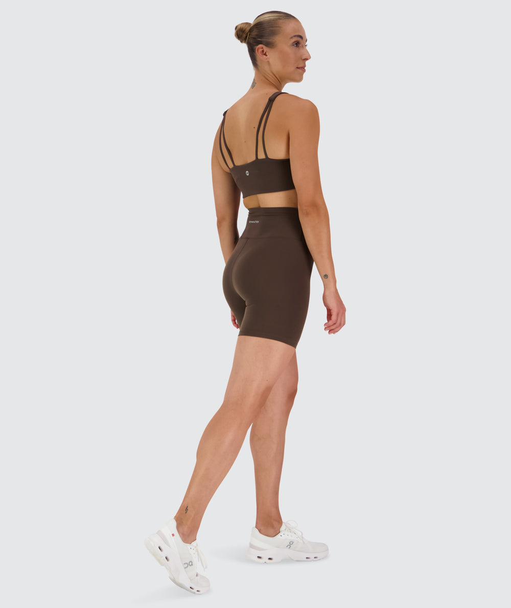 Supersoft shorts for women, Model 176 cm / size S#color_coffee-bean