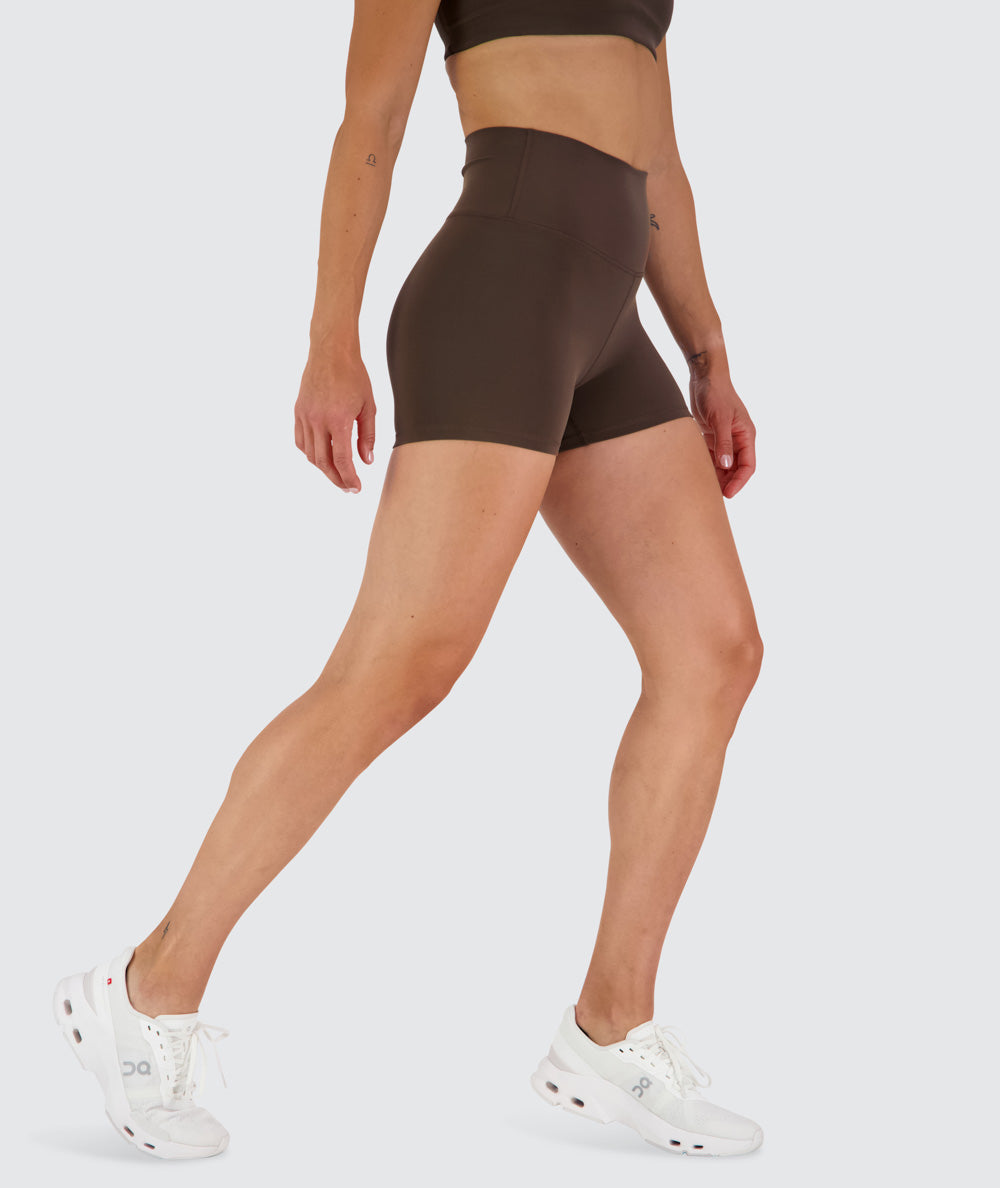 Short supersoft shorts, Model 176 cm / size S#color_coffee-bean