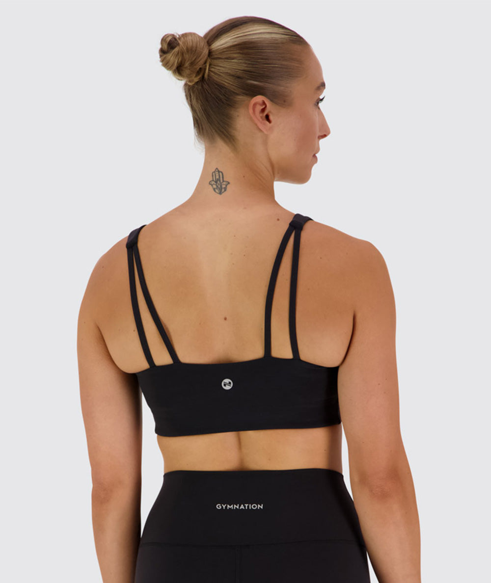 Supersoft V-neck Bra, Model 176 cm / size S#color_black