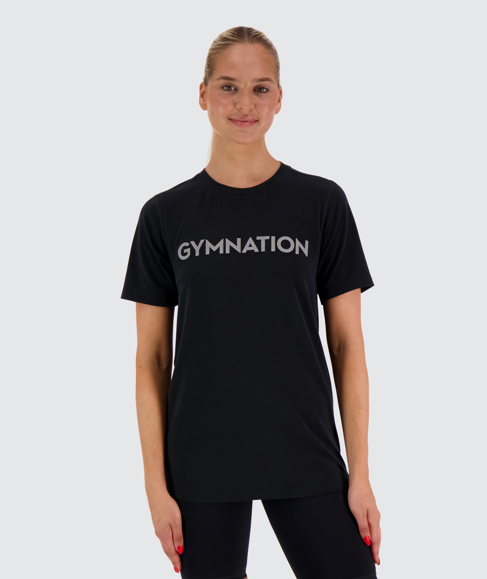 gymnation everyday tee, Model 173 cm / size S#color_black