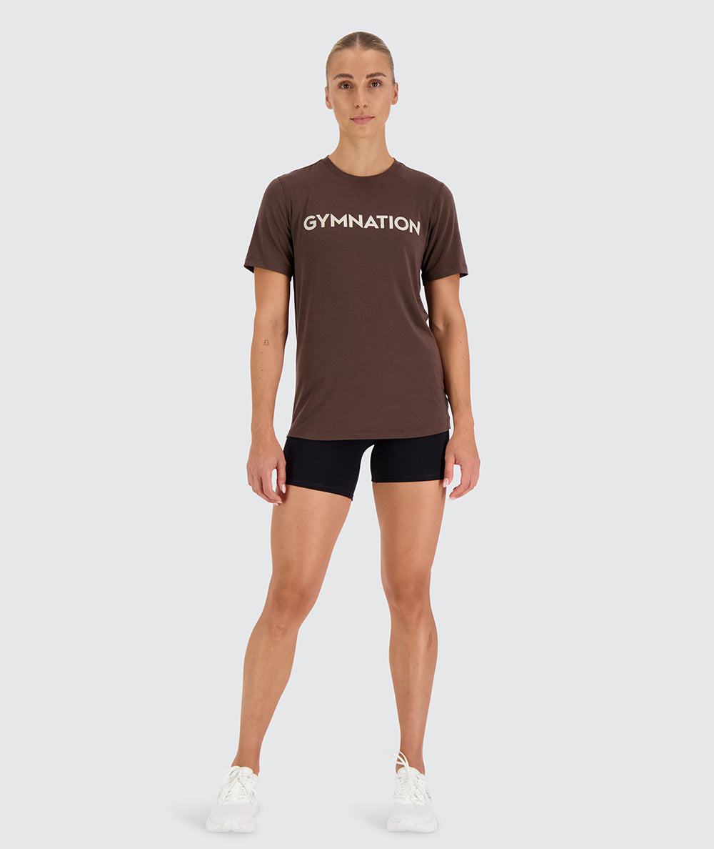 Gymnation everyday tee#color_coffee-bean