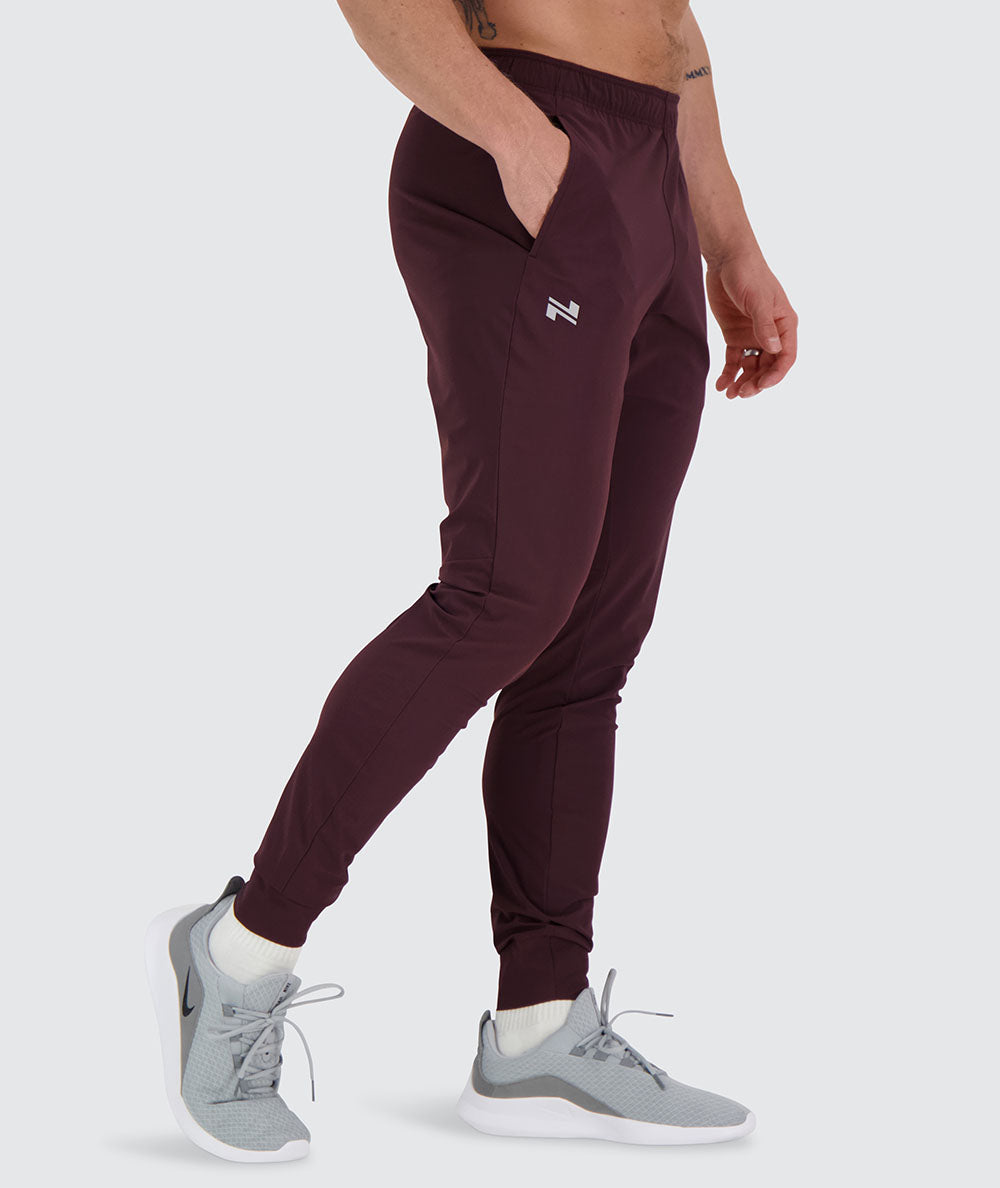 Men's performance joggers#color_wine-red