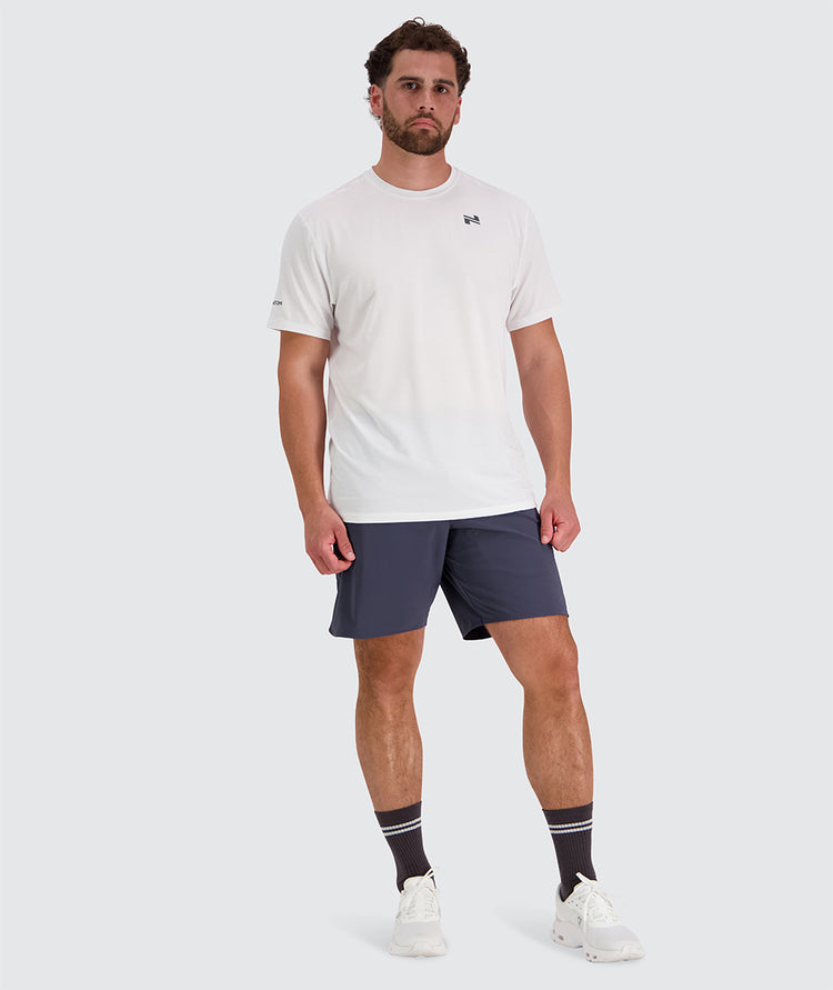 Bestseller Men's Training T-Shirt, Model 179 cm / size L#color_white