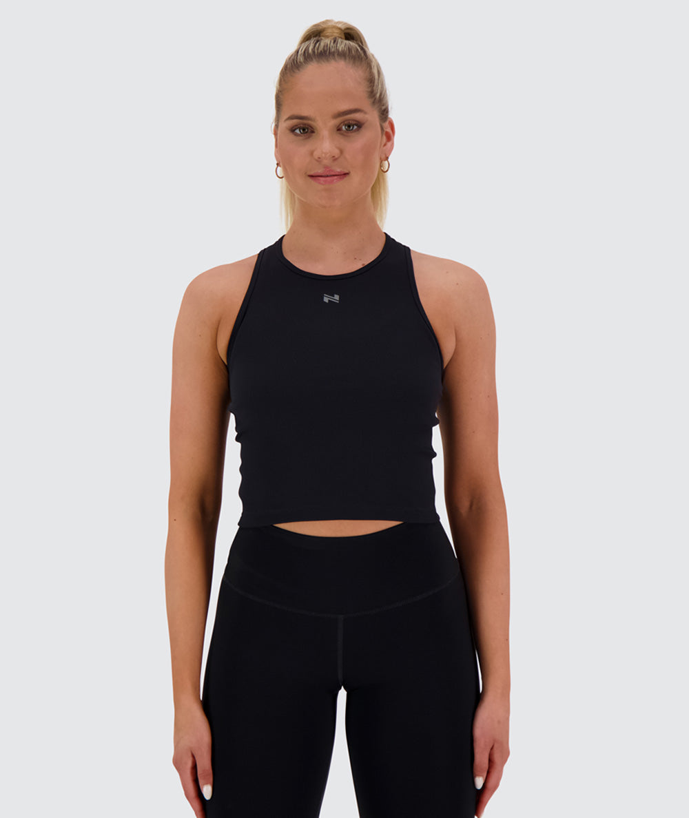 ribbed crop top, Model 173 cm / size S#color_black