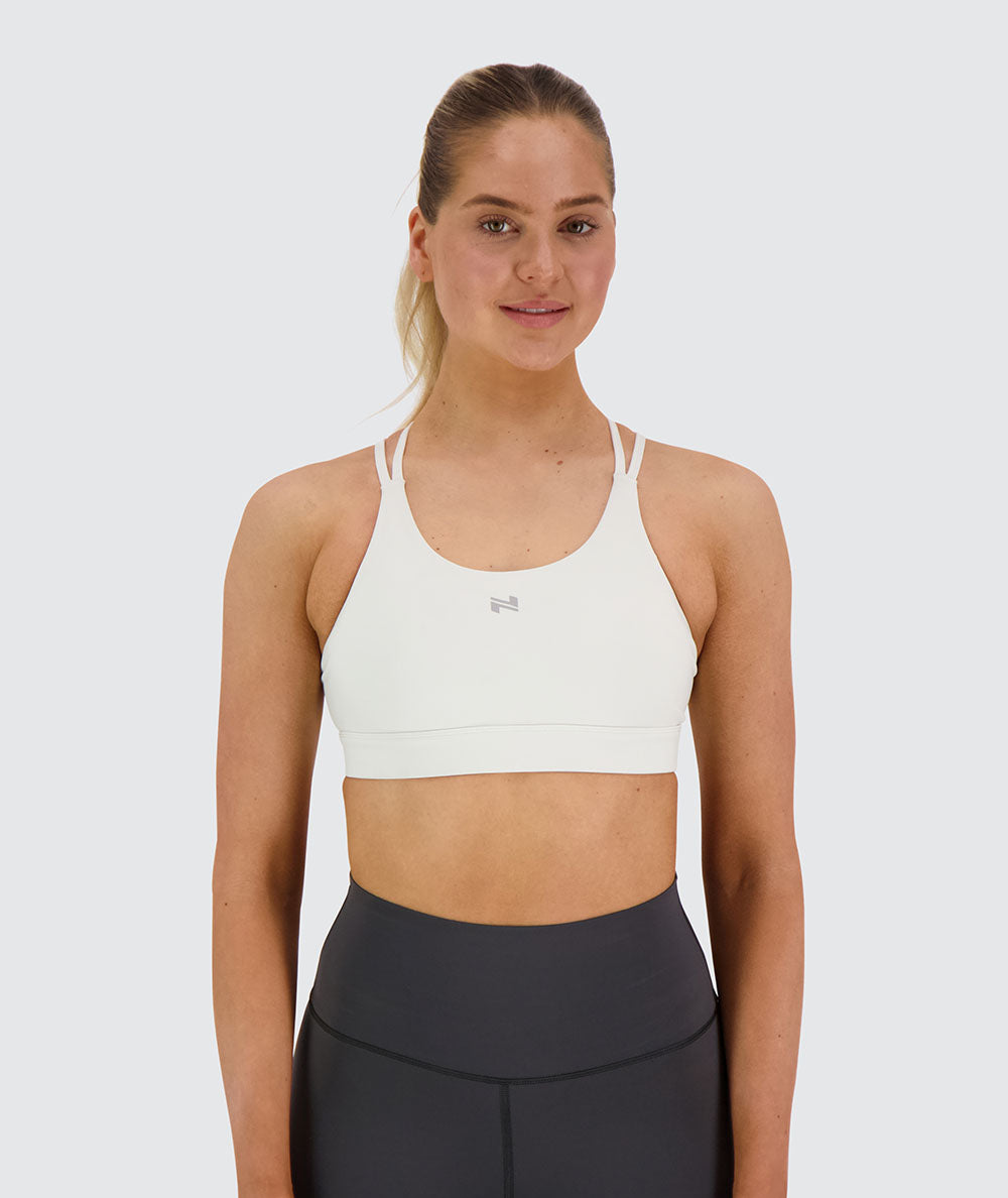 strappy sports bra, Model 173 cm / size S#color_white