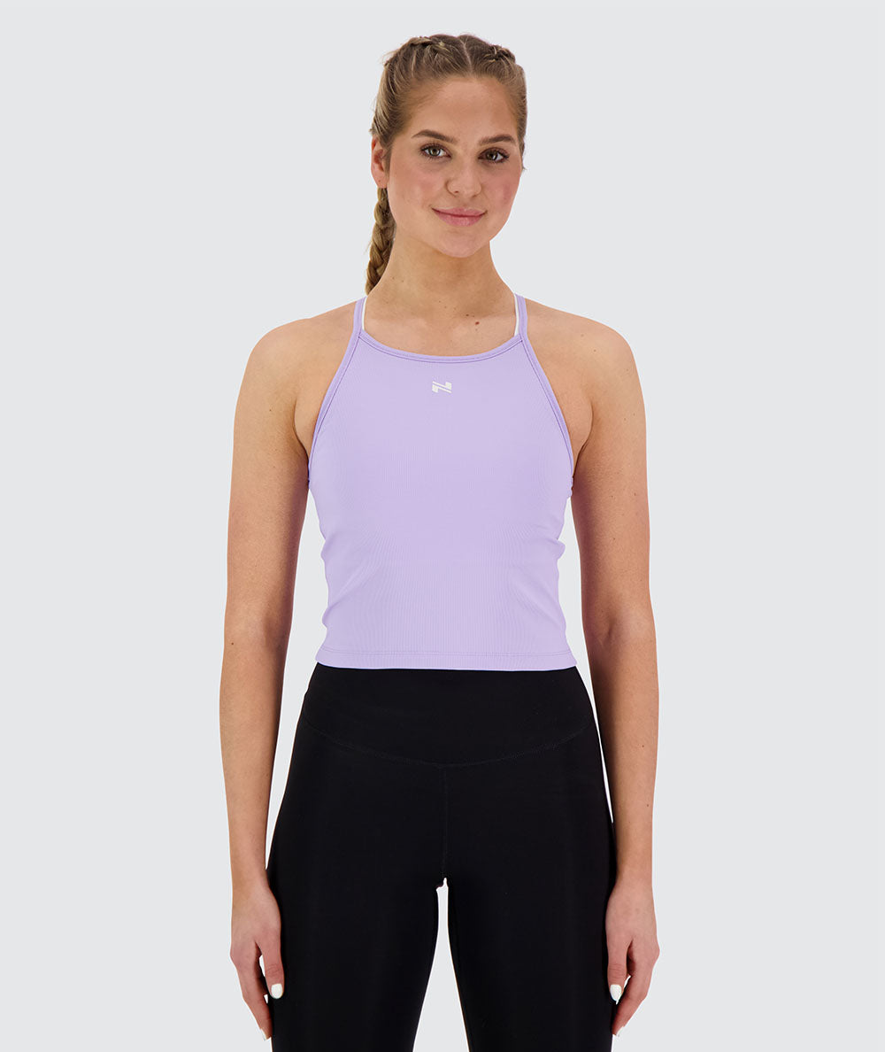 strappy ribbed top, Model 173 cm / size S#color_lavender