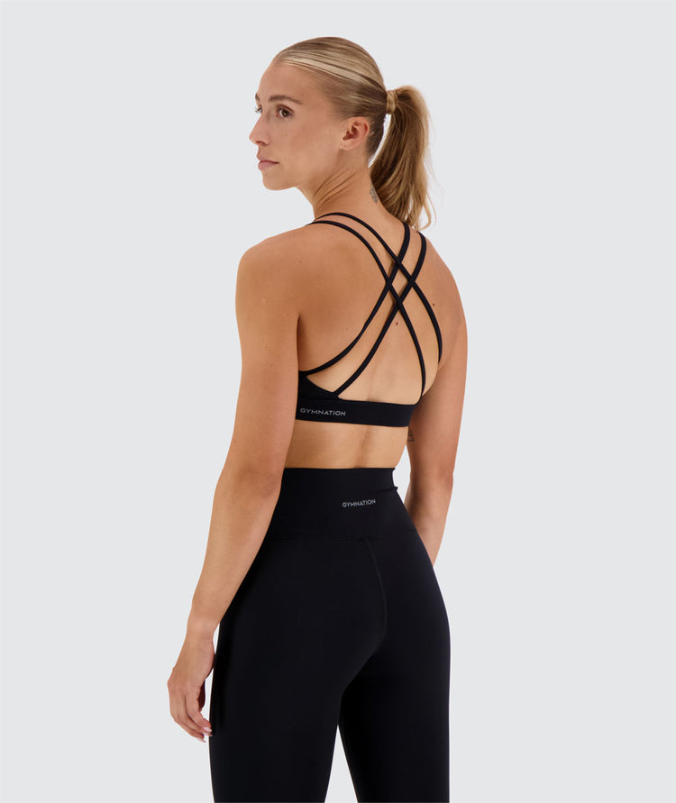 strappy sports bra#color_black