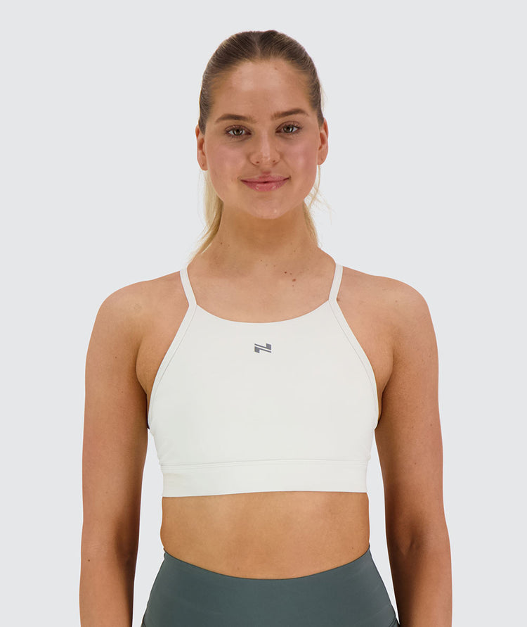 women's training bra, Model 173 cm / size S#color_white