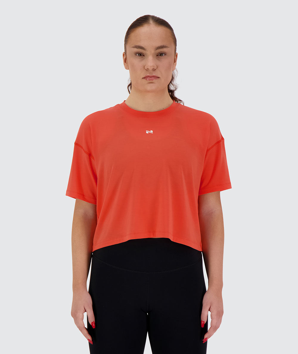 oversized crop tee #color_poppy-red