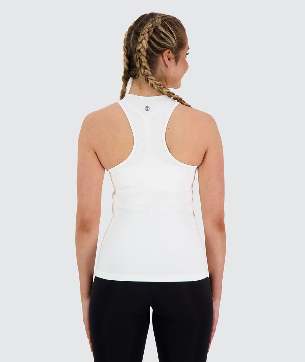 women's ribbed tank top #color_white