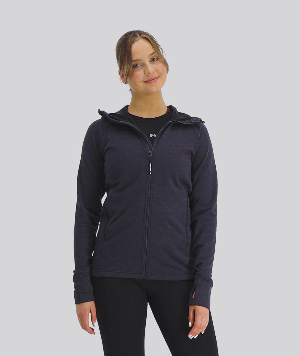 Polartec Womens Hoodie #color_charcoal-black