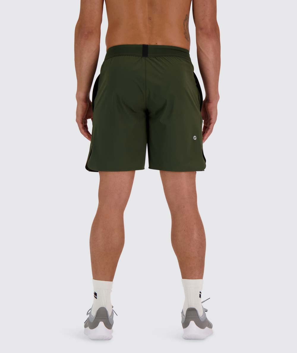 mens performance shorts#color_army-green