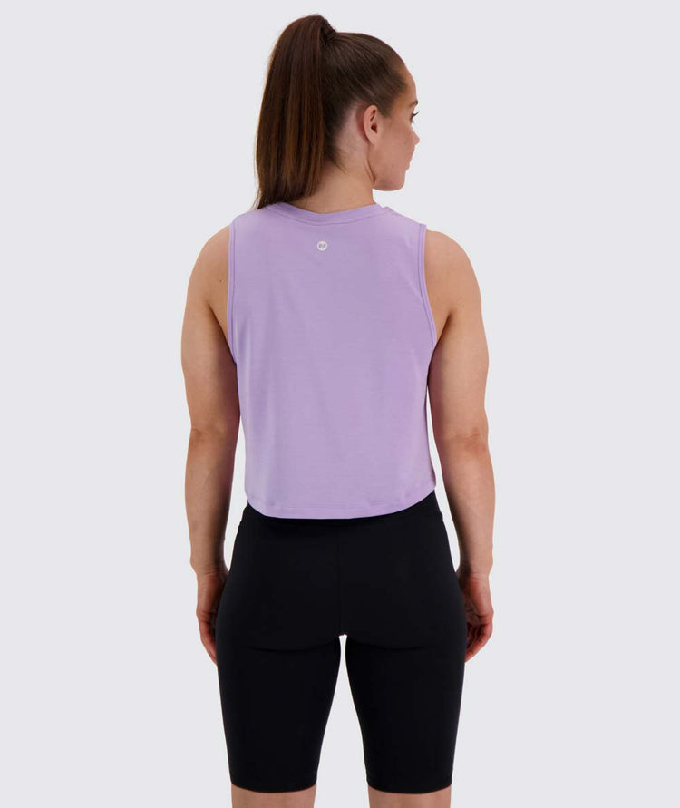 cropped training top #color_lavender