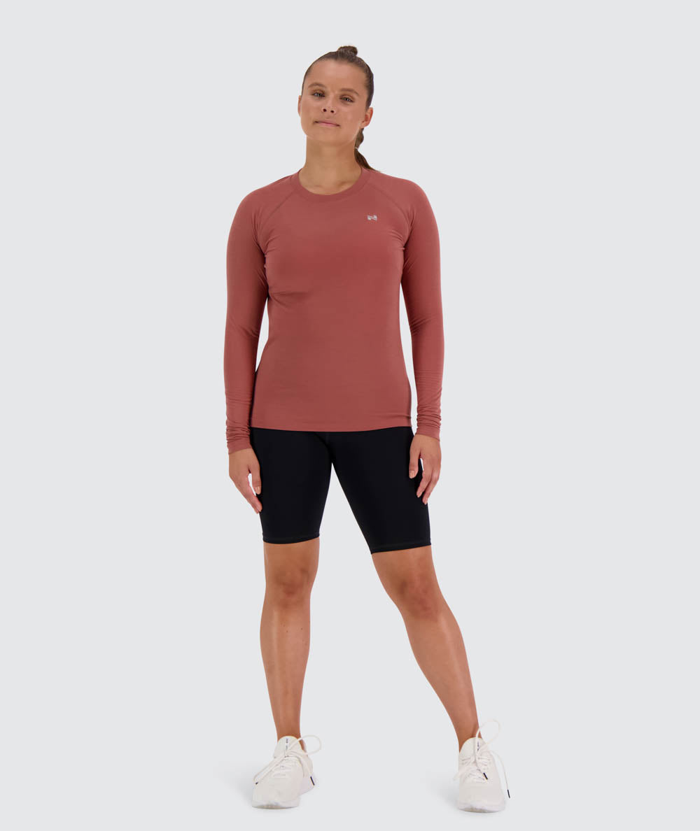 Women's longsleeve training shirt #color_brick