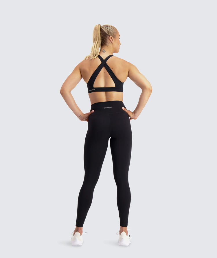 korkeavyötäröiset leggingsit#color_black