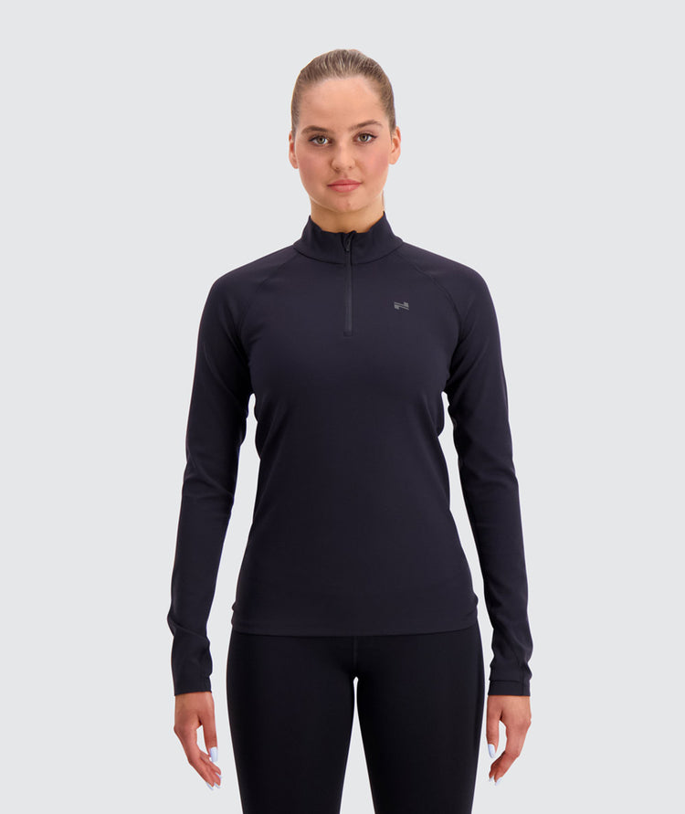 Naisten Tekninen Half-Zip, Model 173 cm / size S#color_black