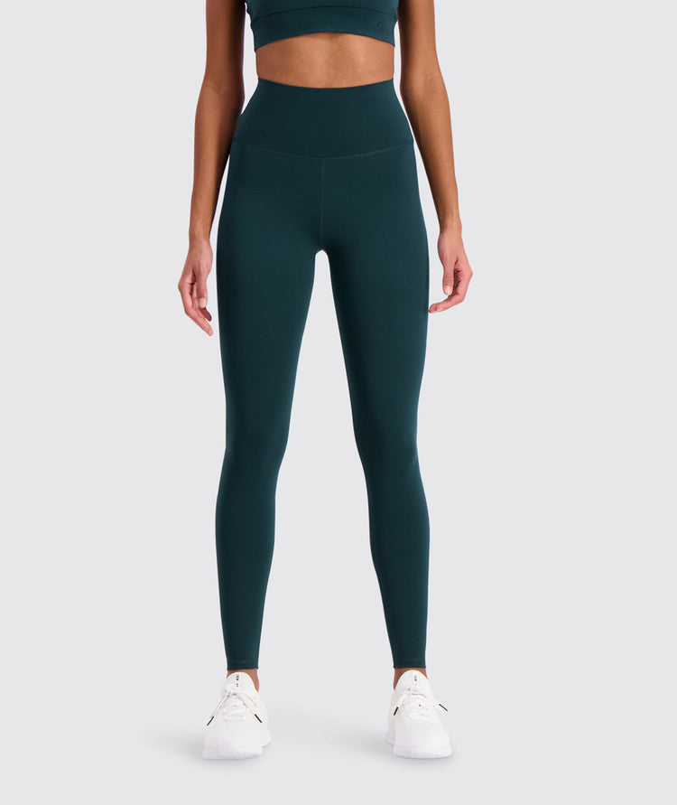 training tights for tall women, Model 182 cm / size S#color_forest-green